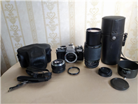 ست دوربین Fujica AX-5 با لنز نرمال و تله